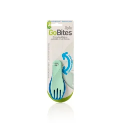RL074210 - HUMANGEAR Set Cuillère/Fourchette 'GoBites BIO Spin' Bleu/Vert Menthe