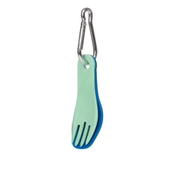 RL074210 - HUMANGEAR Set Cuillère/Fourchette 'GoBites BIO Spin' Bleu/Vert Menthe