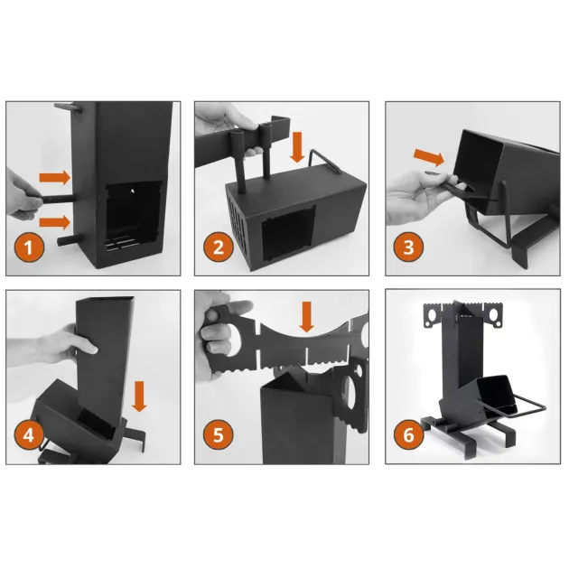 RL562180 - ORIGIN OUTDOOR Rocket Stove "Collapsible" Acier 3mm 8kg