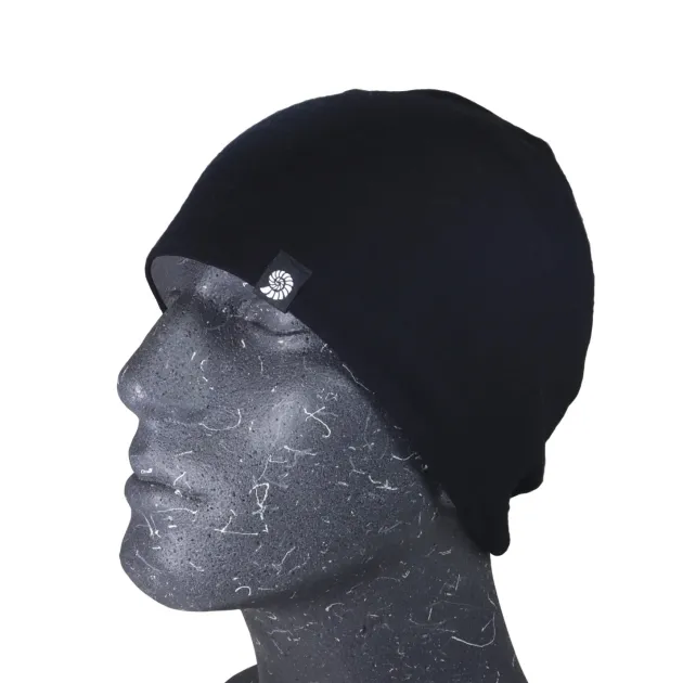 RL021079 - ORIGIN OUTDOORS Bonnet 'Thin' 100% Laine Mérinos NOIR