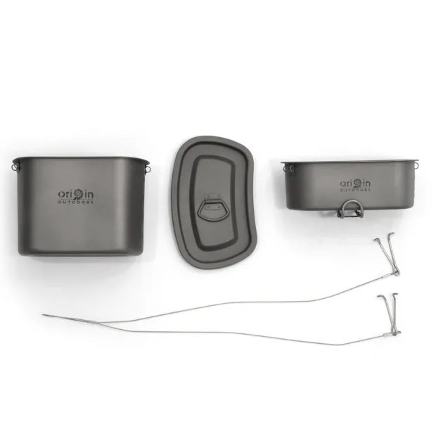 RL562112 - ORIGIN OUTDOORS Set 2 Quarts Titane 750mL + 400mL & Couvercle