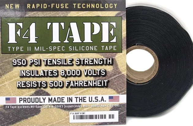 RTF4B - Rescue Tape Ruban de Réparation Auto-Adhésif Ultra Résistant F4 NOIR
