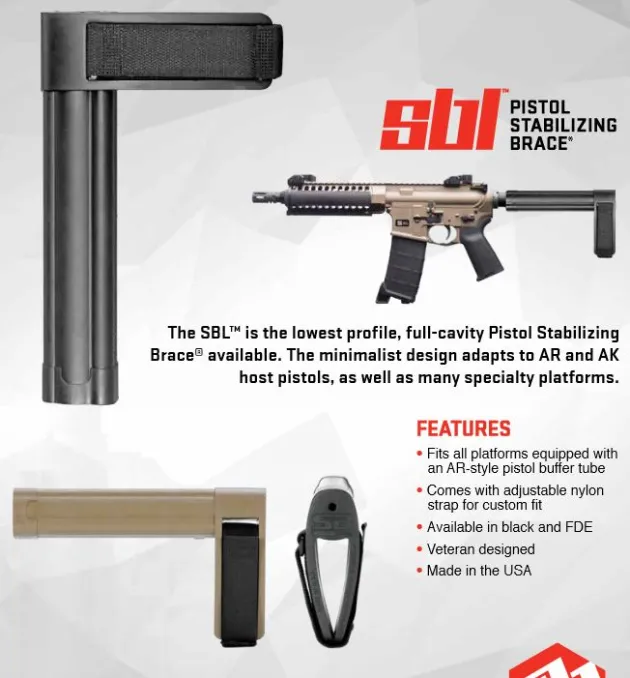 SBT-SBL-01-SB - SB Tactical SBL AR-15 Pistol Stabilizing Brace