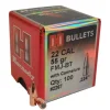 SID773973 22 Caliber .224 Diameter 55 Grain FMJ Boat Tail With Cannelure par 100
