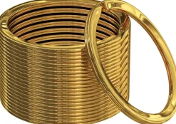 SIL001GLD - Silipac kit de 12 anneaux brisés PVD Or