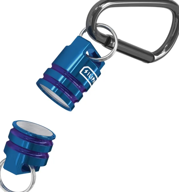 SIL005SSBLU - Silipac Mousqueton connecteur magnétique inox Bleu