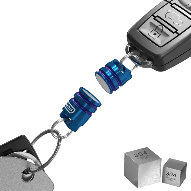 SIL005SSBLU - Silipac Mousqueton connecteur magnétique inox Bleu