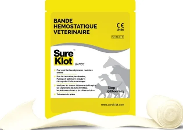SKT.SK750 - SURE KLOT Bande hémostatique Vétérinaire 7,6 x 50 cm