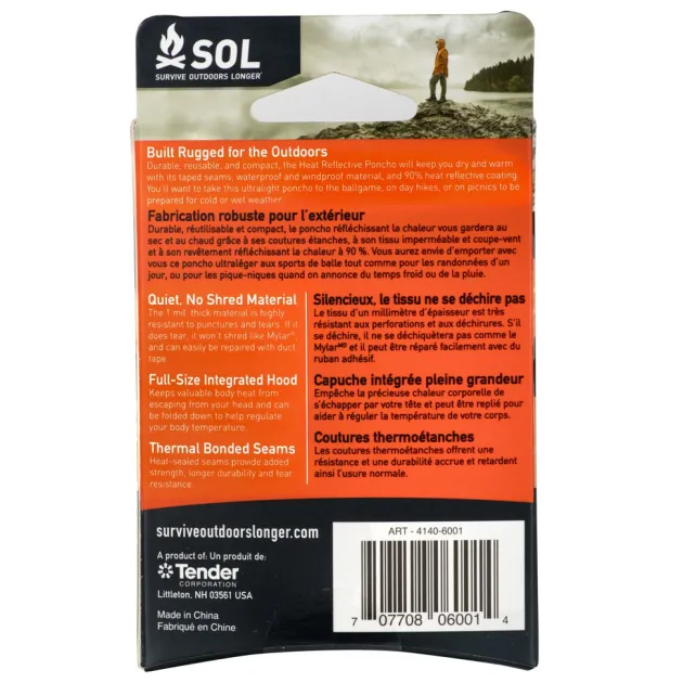 SOLPONCHO - Adventure Medical SOL Poncho de survie
