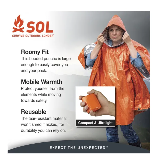 SOLPONCHO - Adventure Medical SOL Poncho de survie