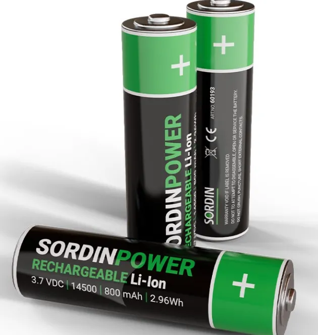 35.600529 - SORDIN Batterie 14500 3.7V 800 mAh pour casque Suprême T2/X2