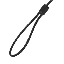 SPC29571 - EDCX Cordon spirale de sécurité avec boucles paracorde noir