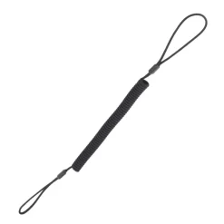 SPC29571 - EDCX Cordon spirale de sécurité avec boucles paracorde noir