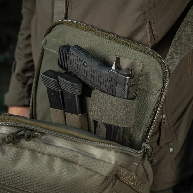 SPC41181 - M-TAC Laser Cut Hex Shoulder Bag - Cordura - Ranger Green