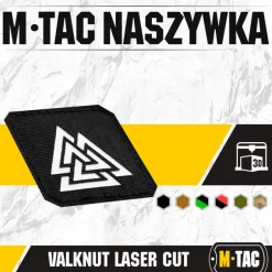 SPC33868 - M-TAC Laser Cut Valknut Patch NOIR GITD