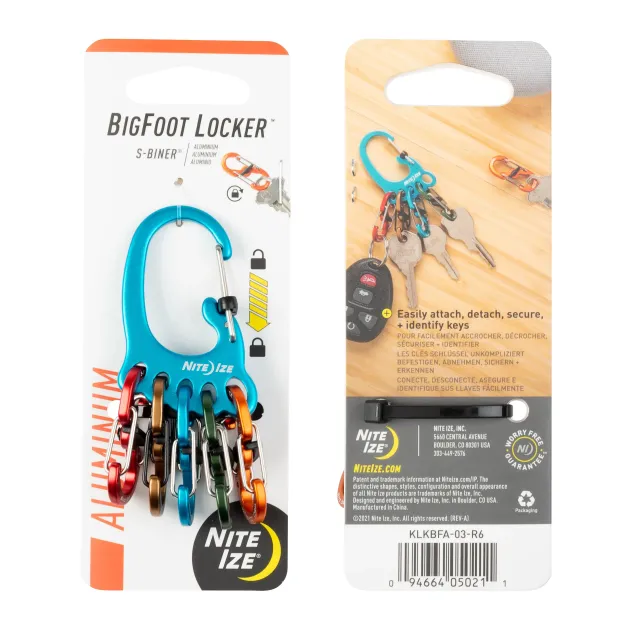 SPC33686 - Nite Ize BigFoot Locker Keyrack Aluminium