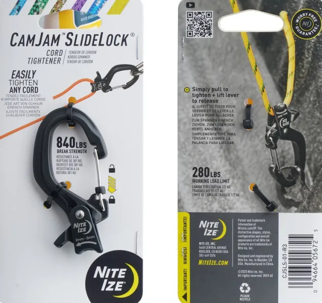 SPC45122 - NITE IZE CamJam SlideLock Mousqueton 840lbs