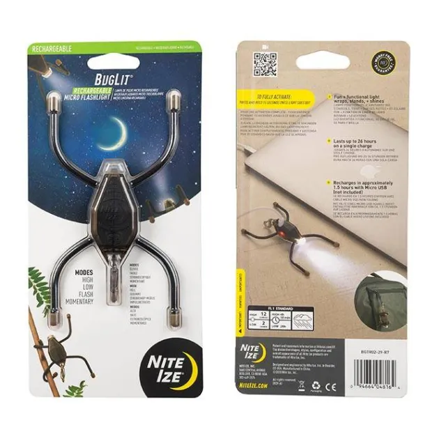 SPC35462 - Nite Ize Microlampe rechargeable Buglit Coyote/Noir