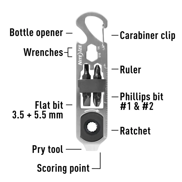 SPC35464 - Nite Ize outil DoohicKey ratchet key