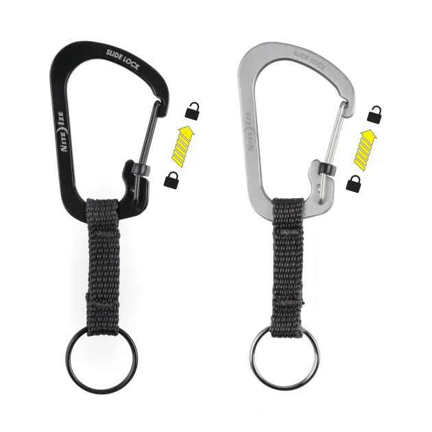 SPC14736 - Nite Ize Porte clefs Slidelock acier N°3 noir