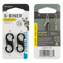 SPC11111 - Nite Ize S-Biner Microlock acier noir par 2