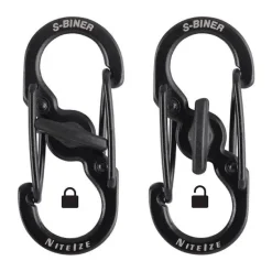 SPC11111 - Nite Ize S-Biner Microlock acier noir par 2
