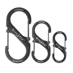 SPC14734 - Nite Ize S-Biner Slidelock Set N° 2, N° 3, N° 4 Acier Noir