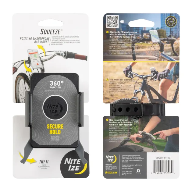 SPC33029 - Nite Ize Support téléphone rotatif noir pour guidon Squeeze