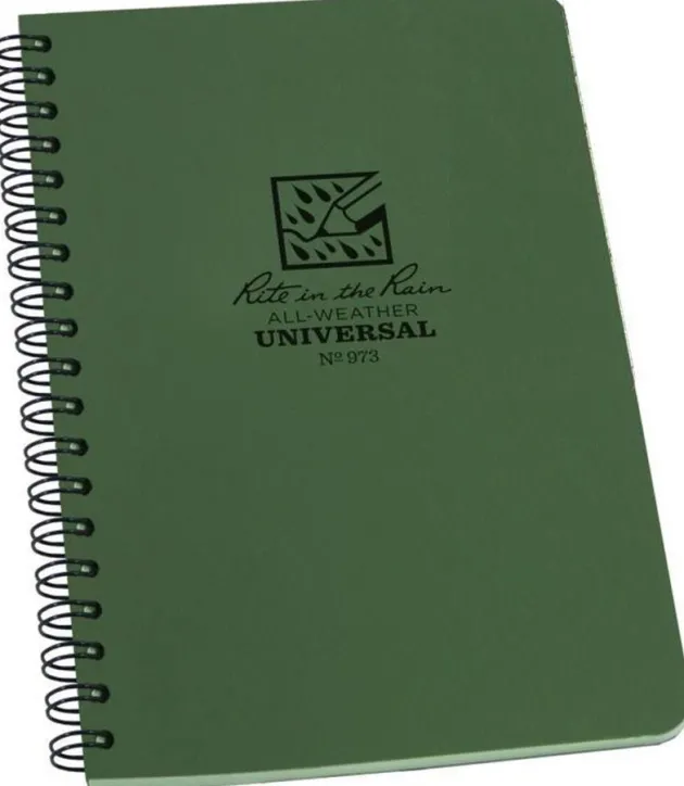 SPC15008 - RITE IN THE RAIN 973 All-Weather Notebook 11,7x17,8cm OLIVE