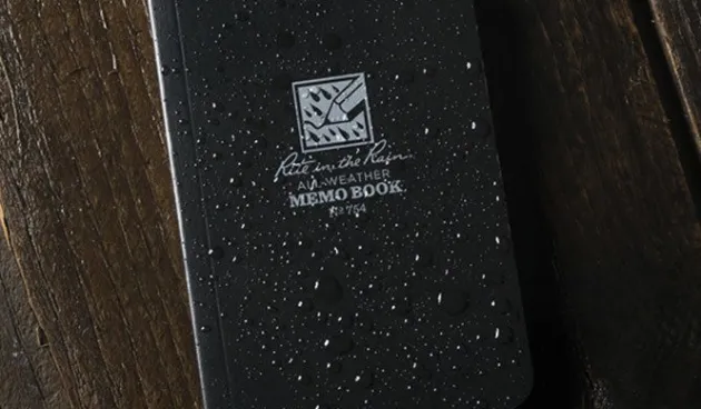 SPC12831 - RITE IN THE RAIN 754 Carnet Tout Temps 8,9x12,7cm NOIR