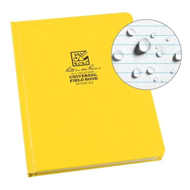 SPC42678 - RITE IN THE RAIN 370F-LG Waterproof Book - 223 x 175 mm - 80 Feuilles JAUNE