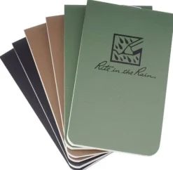 SPC29522 - RITE IN THE RAIN OTG-INDL On-The-Go Notebooks 8.5x5cm 6pcs - NOIR VERT TAN