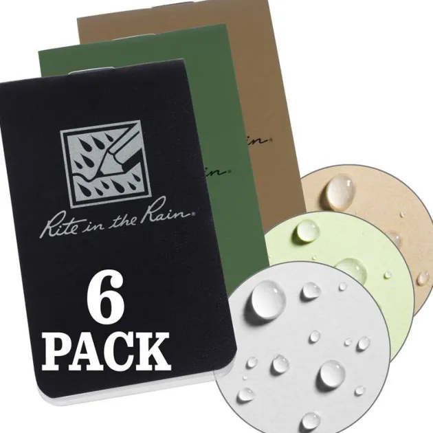 SPC29522 - RITE IN THE RAIN OTG-INDL On-The-Go Notebooks 8.5x5cm 6pcs - NOIR VERT TAN