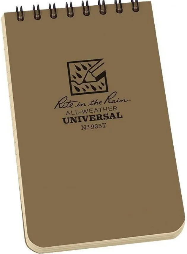 SPC12422 - RITE IN THE RAIN 935T Carnet Tout Temps 7,5x12,7cm 935T TAN