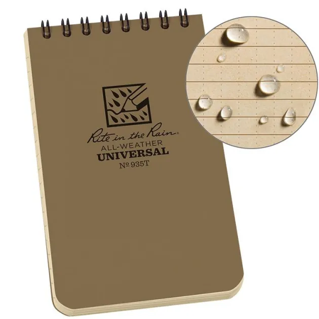 SPC12422 - RITE IN THE RAIN 935T Carnet Tout Temps 7,5x12,7cm 935T TAN