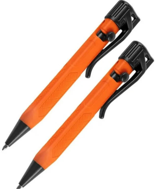 SPC43998 - RITE IN THE RAIN Waterproof Pen Mini Bolt Action - 2 pieces - Orange - OR20-2