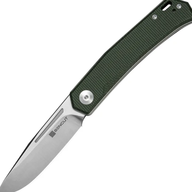 S25089-2 - Sencut Braxx Satin D2 Green canvas Micarta