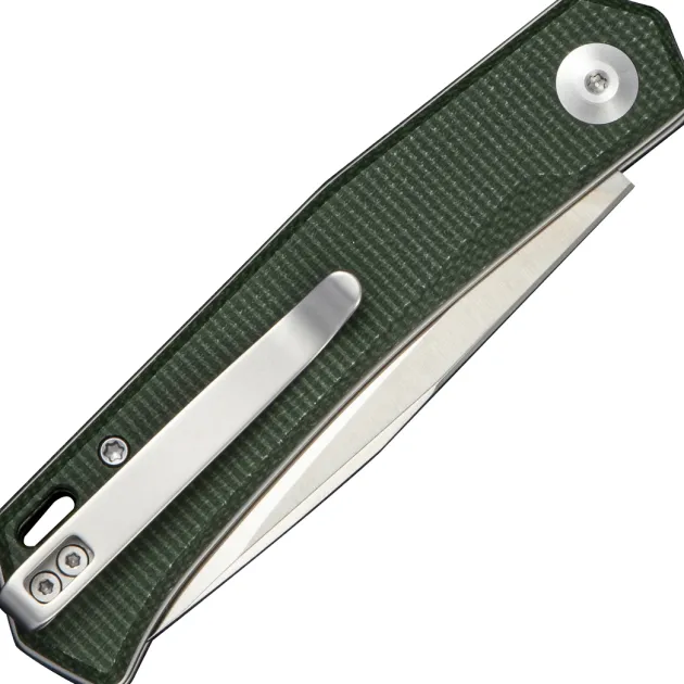 S25089-2 - Sencut Braxx Satin D2 Green canvas Micarta