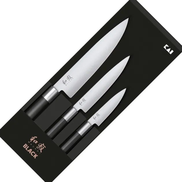 67S.300 SET 3 COUTEAUX KAI 6710P + 6715U + 6720C