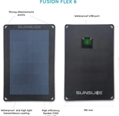 SSFUSION6 - Sunslice Fusion 6 Panneau solaire flexible 6 W