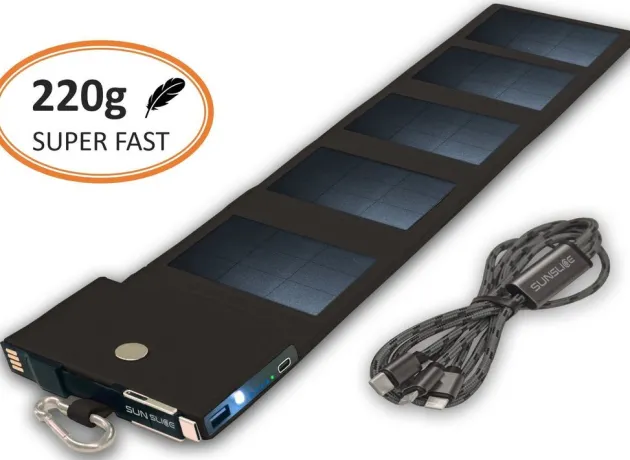 SSPHOTONB - SUNSLICE Batterie solaire pliante noire