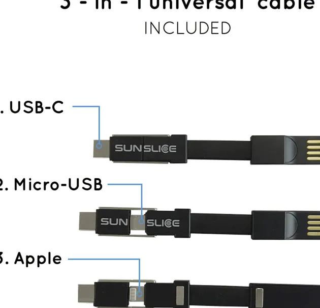 SSPHOTONB - SUNSLICE Batterie solaire pliante noire