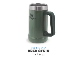 ST02874033 - STANLEY ADVENTURE BIG GRIP BEER STEIN 700ml Hammertone Green
