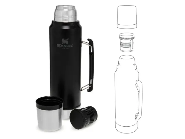 ST08266002 - STANLEY CLASSIC LEGENDARY BOTTLE 1l Black Pebble