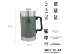 ST02888048 - STANLEY CLASSIC STAY HOT FRENCH PRESS 1,4L Hammerton Green ISOTHERME