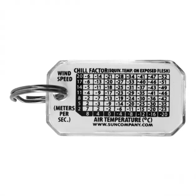 841-004 - Sun CO. Therm-O-Compass Tirette Thermomètre Vert Néon avec Boussole