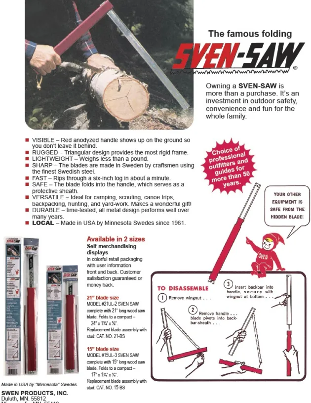 SVEN02 - Sven Saw Scie pliante 38 cm