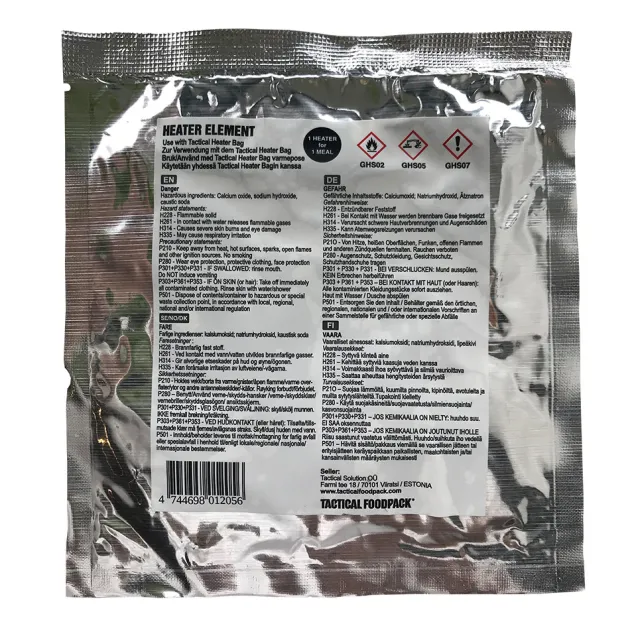 38.097500 - TACTICAL FOODPACK Réactif chauffant sans flamme Tactical Heater Element