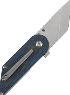 T2045A3 - Kansept Knives Dash 154CM Blue camo Micarta