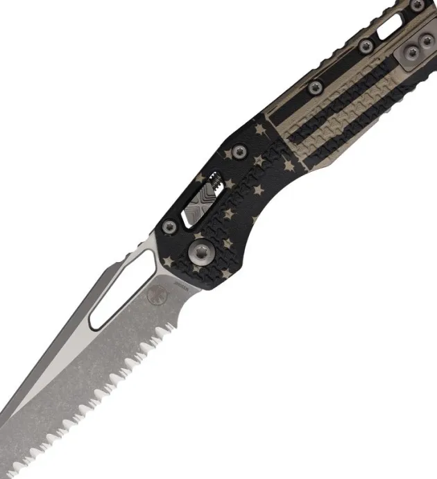 210T-12APPMFL - Microtech MSI Ram Lok S/E Tr-Grip Apo US Flag